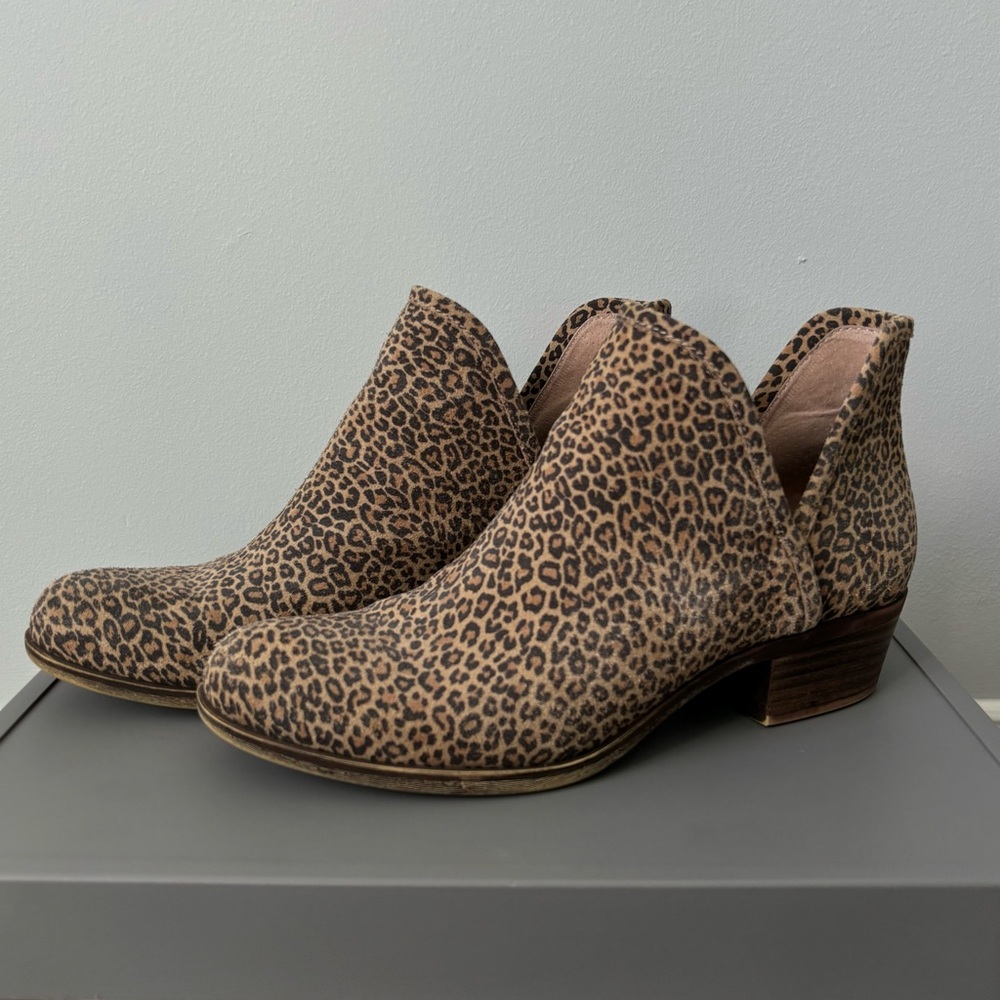 Lucky Brand Leopard Print Ankle Boots